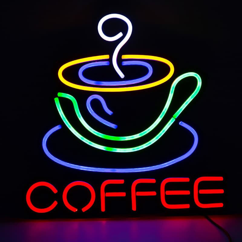 Neon light COFFEE cup for cafe, neon light restaurant interior decoration NEON SIGN atmosphere light
