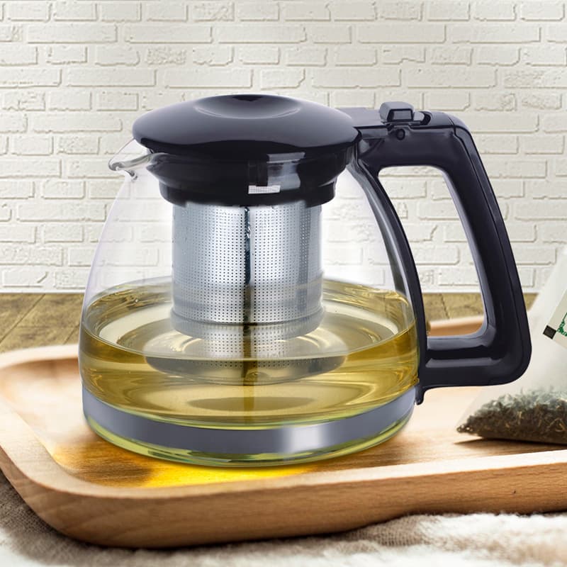 Factory Wholesale Glass Teapot Heat-Resistant Teapot Flower Teapot High-Temperature Resistant Filter Tea Pot Health Pot Glass Tea Pot