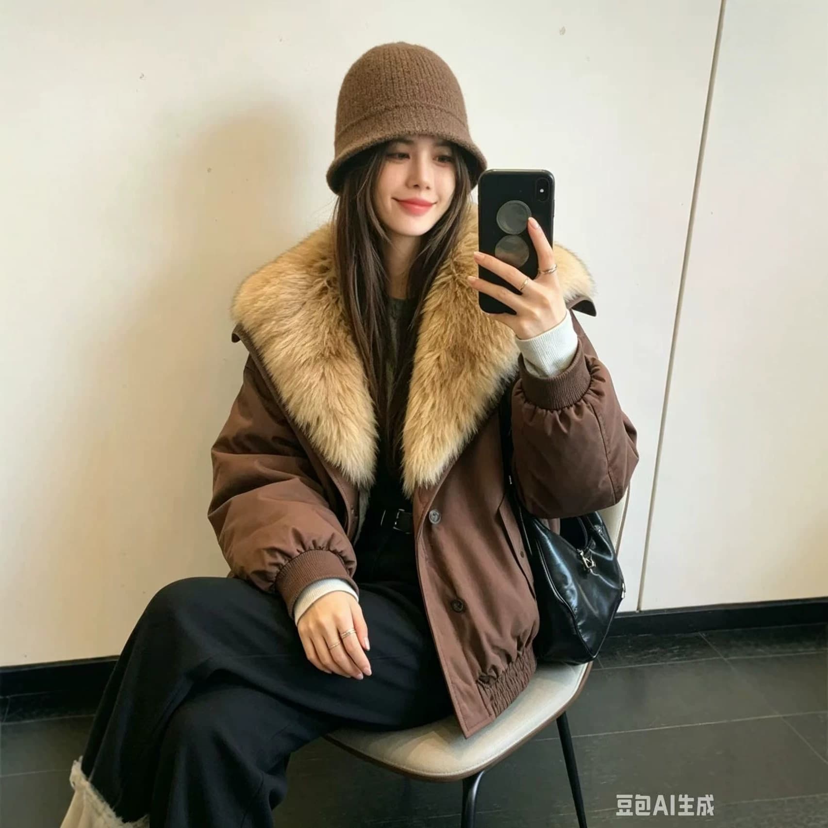Export Military Green Vintage Big Fur Parka for Women Winter New Korean Warm Thick Parka Jacket
