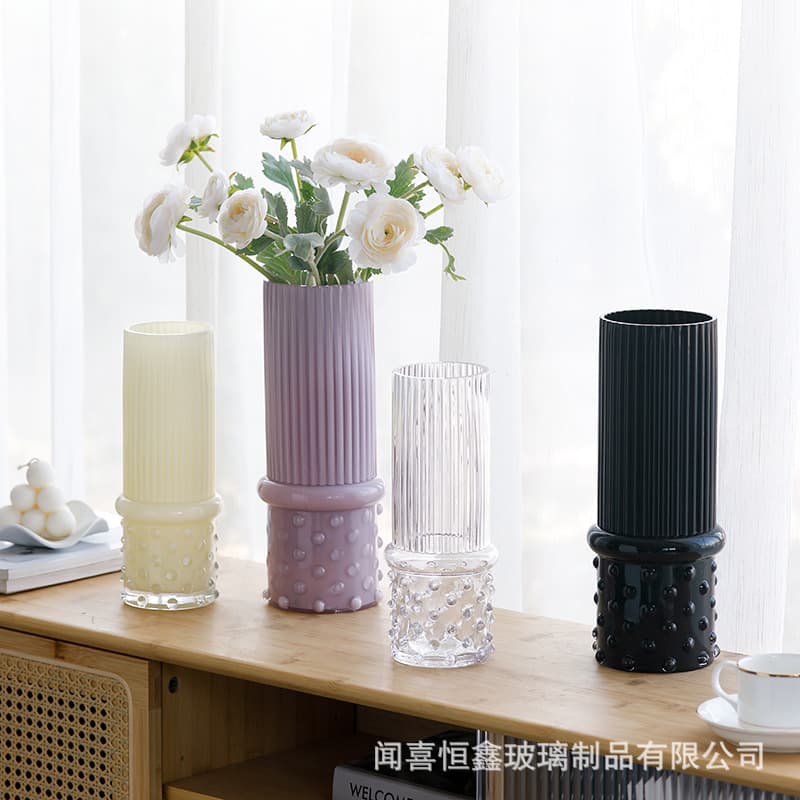 Nordic vase ins style high-value glass vase home living room hydroponic flower arrangement device decorative ornaments