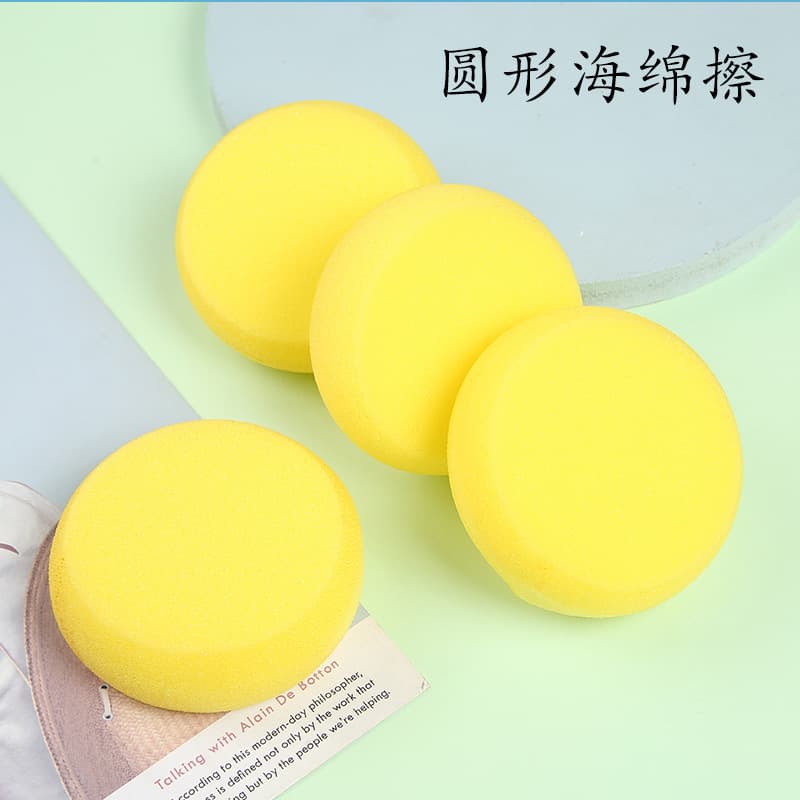 Factory Direct Round Sponge Brushes for Children's Painting, Doodling, and Multi-Purpose Car Waxing Sponges