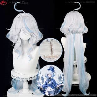 Fontaine Focalors Cosplay Wig Game Genshin Impact 100cm Furi