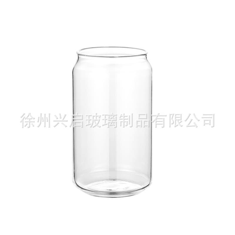 Cola Cup Bamboo Lid Straw Cup Transparent Coffee Cup Pop-Can Glass Water Cup Cold Drink Lemon Cup Custom Logo