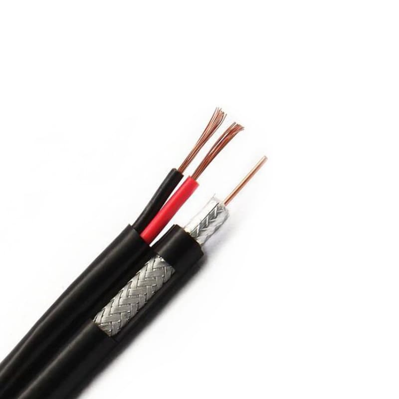 Factory produced coaxial cable, black coaxial line 75ohm COAXIAL CABLE RG59+power cord