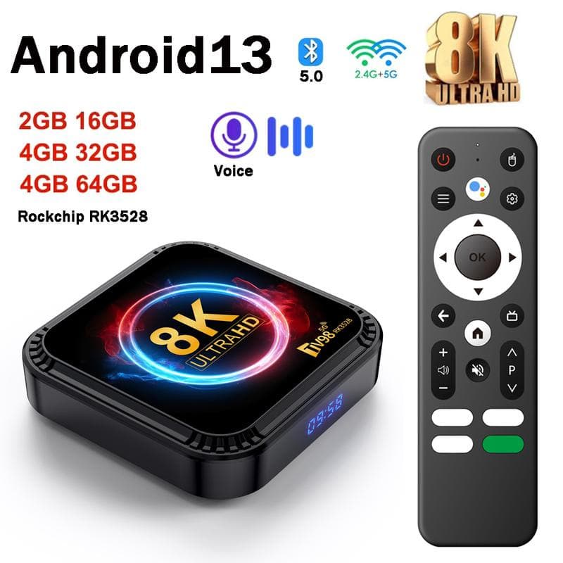 TV98-RK3528 TV Box Android 13 OTT Box Media Player 8K HD TVBOX Cross-border