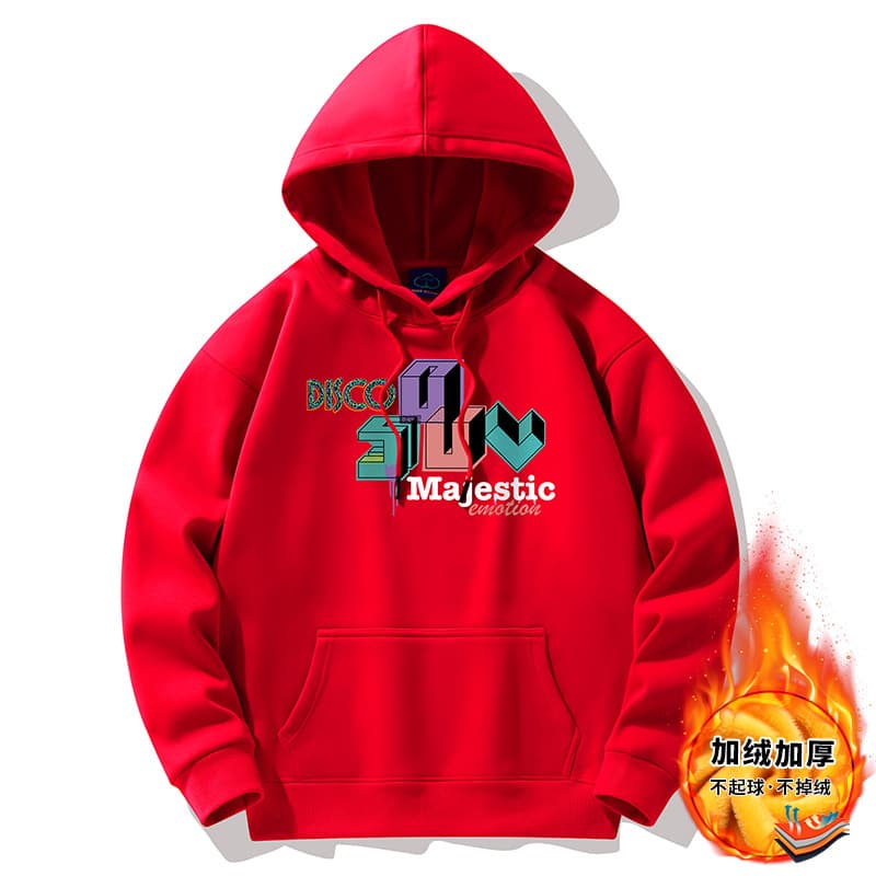 400g Drop Shoulder Winter Fleece Lined Thickened Hoodie Men's Hooded Plus Size Warm Hoodie Coat Couple Style