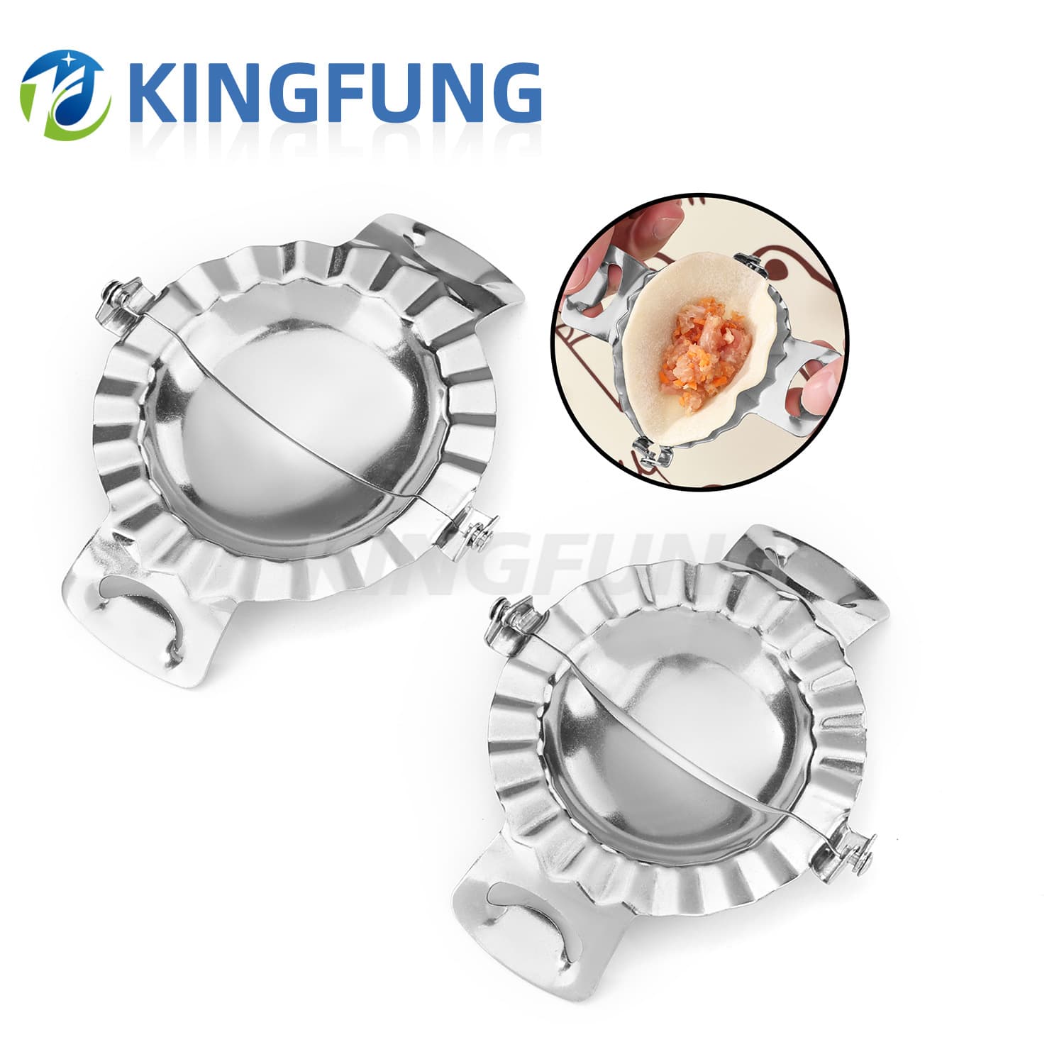 Stainless Steel Dumpling Maker Kitchen Tool for Home Use Modern Simple Style Dumpling Mold Bending And Pressing Design