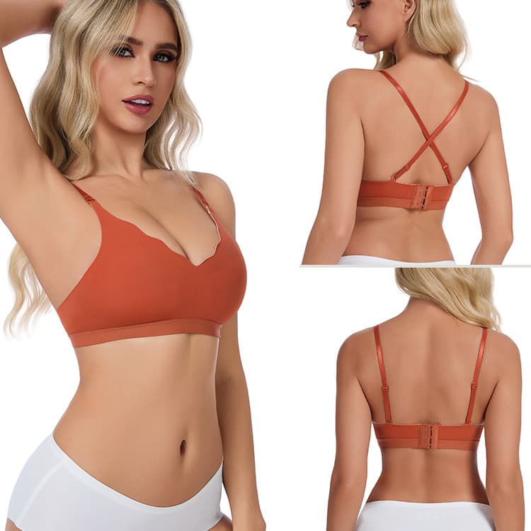 Plus Size Women's Tube Top Bra, No Underwire, Back Closure with Adjustable Shoulder Straps, Cross-Border European and American Style