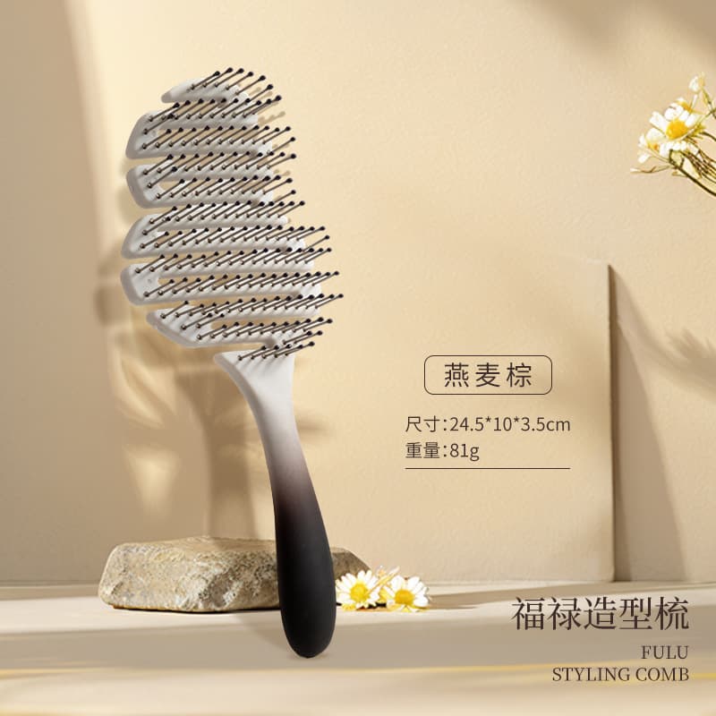Xinle Self-Cleaning Rib Comb Cushion Comb High Crown Volumizing Comb for Women Home Use Air Cushion Massage Curly Hair Comb