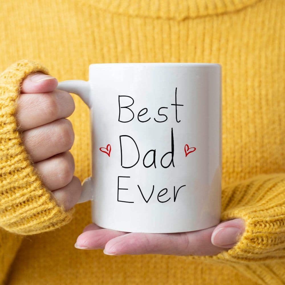 Best Dad Ever Ceramic Mug Father's Day Gift Birthday Present Universal Style Not Imported with Ins Pattern for Elderly