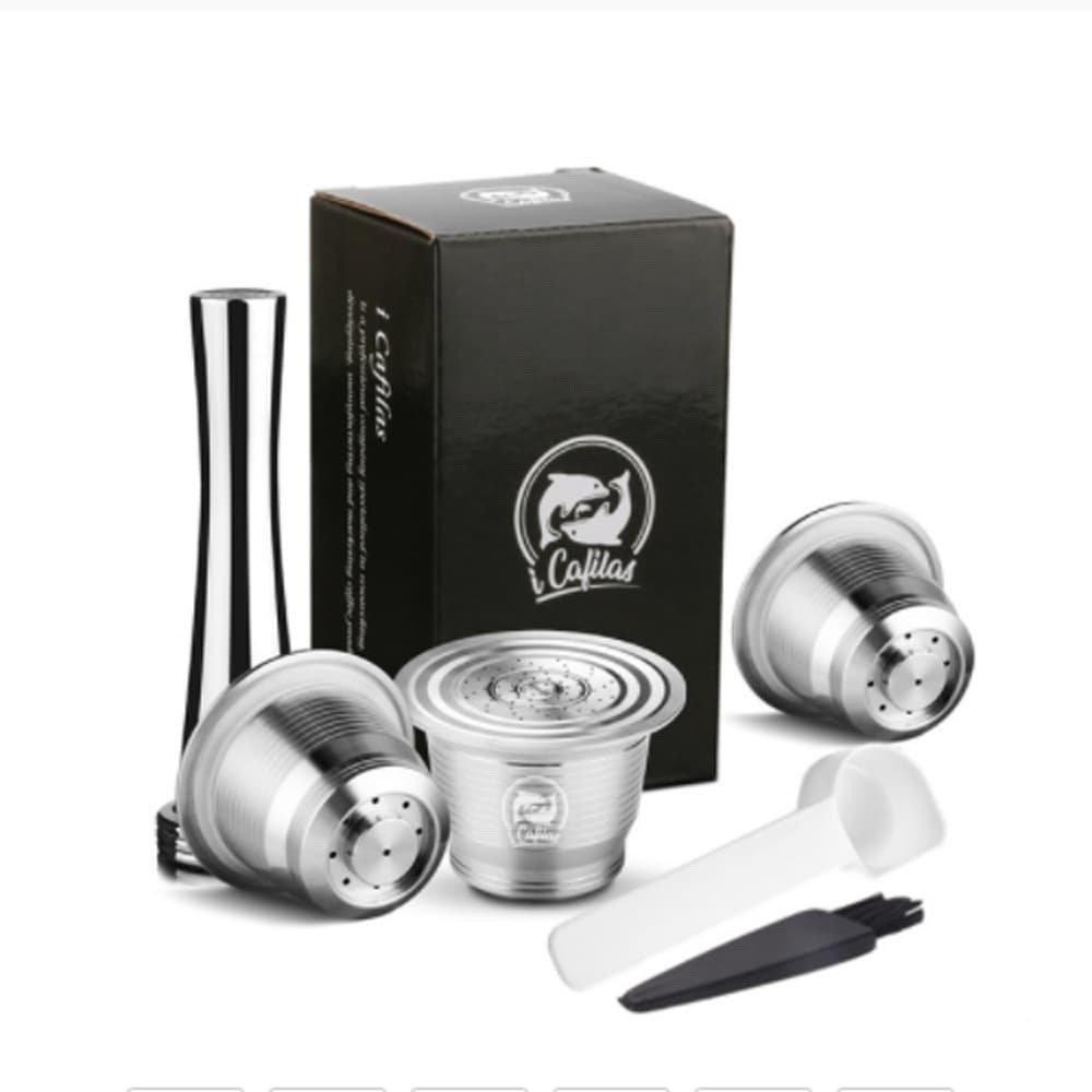 Rechargeable Coffee Capsule Shell Compatible with Nestle Coffee Machines Multi-Oil Filter Cup Modern Simple Style Pure Color