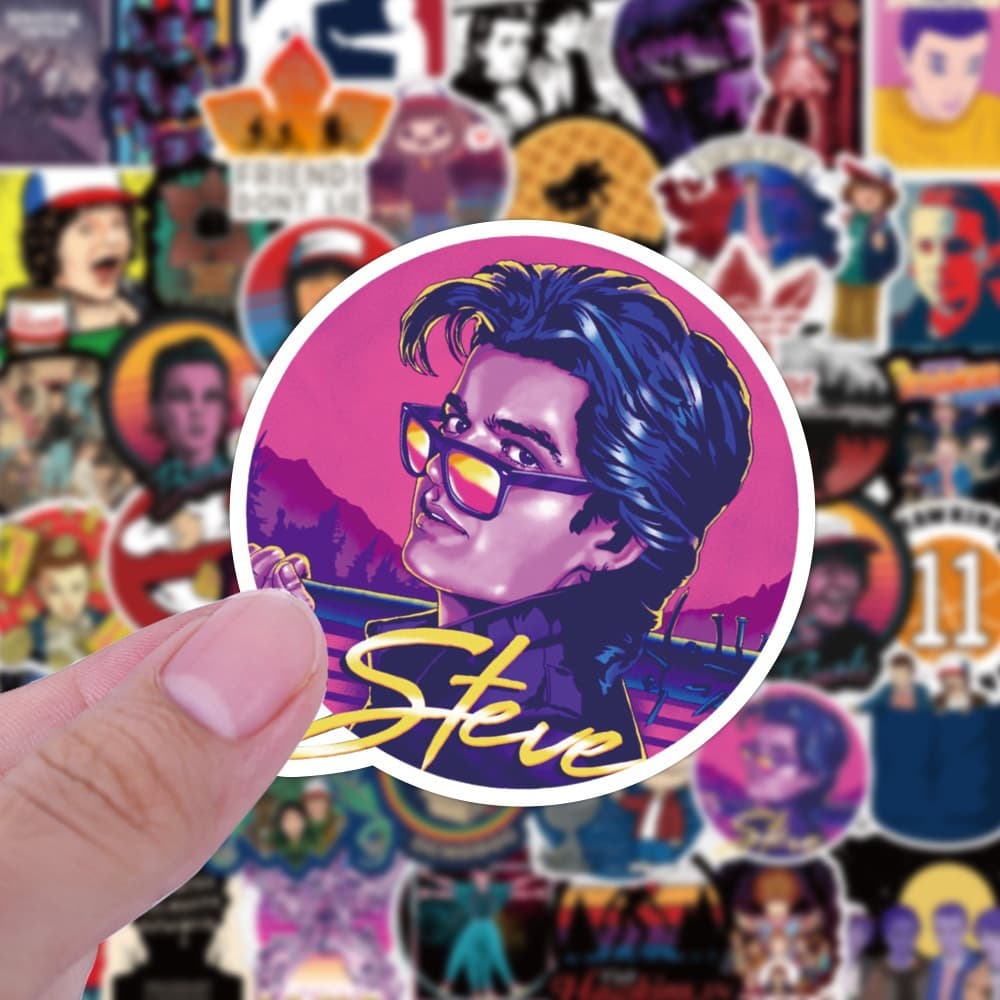 50 Stranger Things Stickers, Waterproof for Phone Case and Laptop