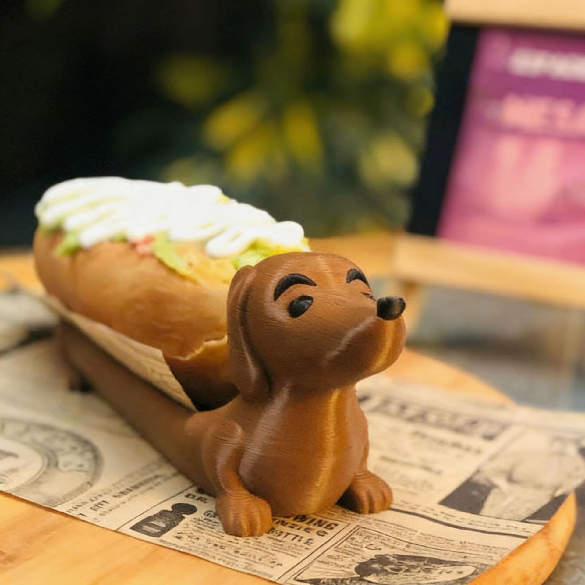 2025 cross-border hot-selling Amazon Dachshund Tray Dachshund Tray Hot Dog Tray Table Decoration