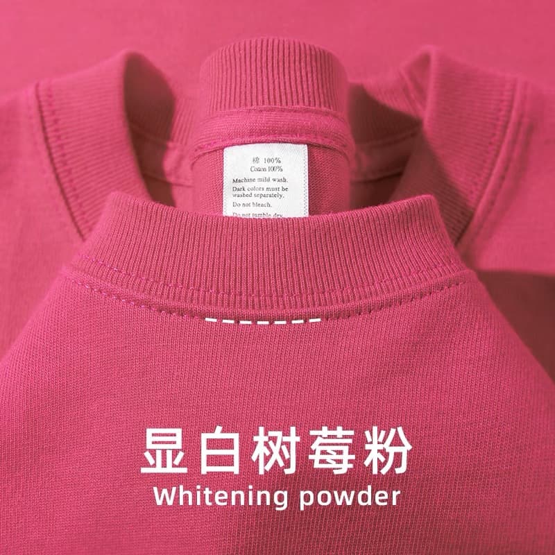 300g Heavyweight Pure Cotton Short Sleeve T-Shirt Men Women Basic Solid Color Simple Cotton Undershirt Couple Casual Top