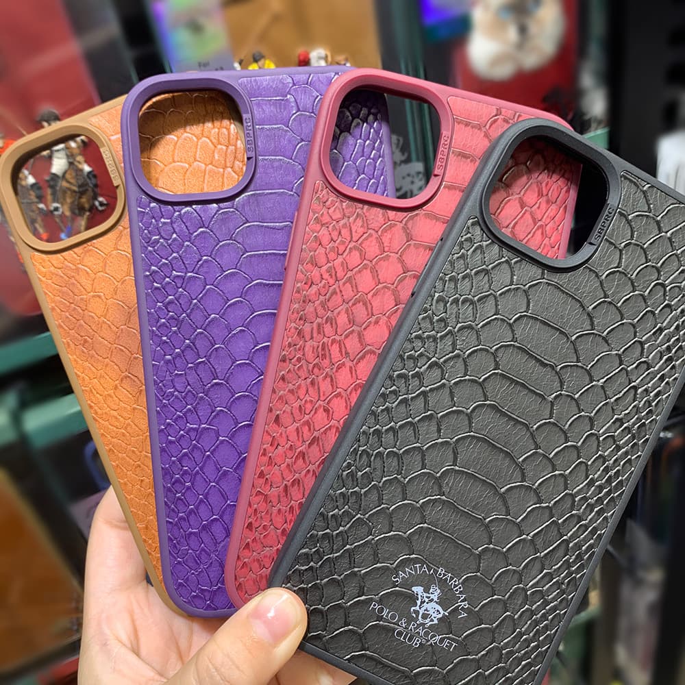Paolo Polo Jazz Series iPhone 14 Snake Pattern Leather Phone Case ProMax Protective Cover 14Plus