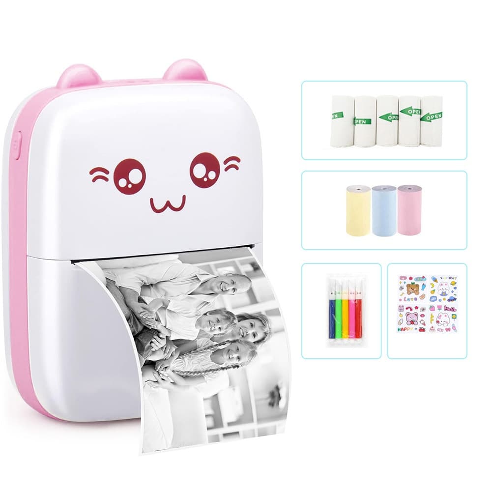Thermal Printer Paper for Kids Camera, Instant Camera Paper Roll 57x25mm, Eco-Friendly, BPA-Free