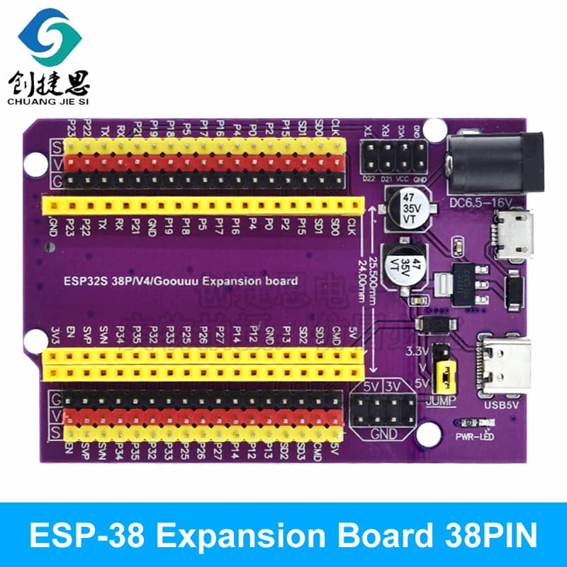 ESP32S 38pin Purple Expansion Board IoT Development NodeMCU-32S Lua WiFi Serial