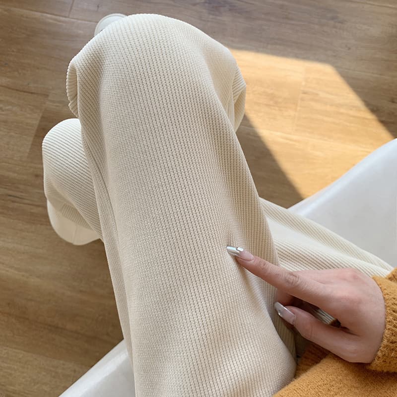 Maternity pants, chenille wide-leg pants, spring and autumn outer wear, drapey straight casual pants, autumn belly support pants, autumn and winter wear