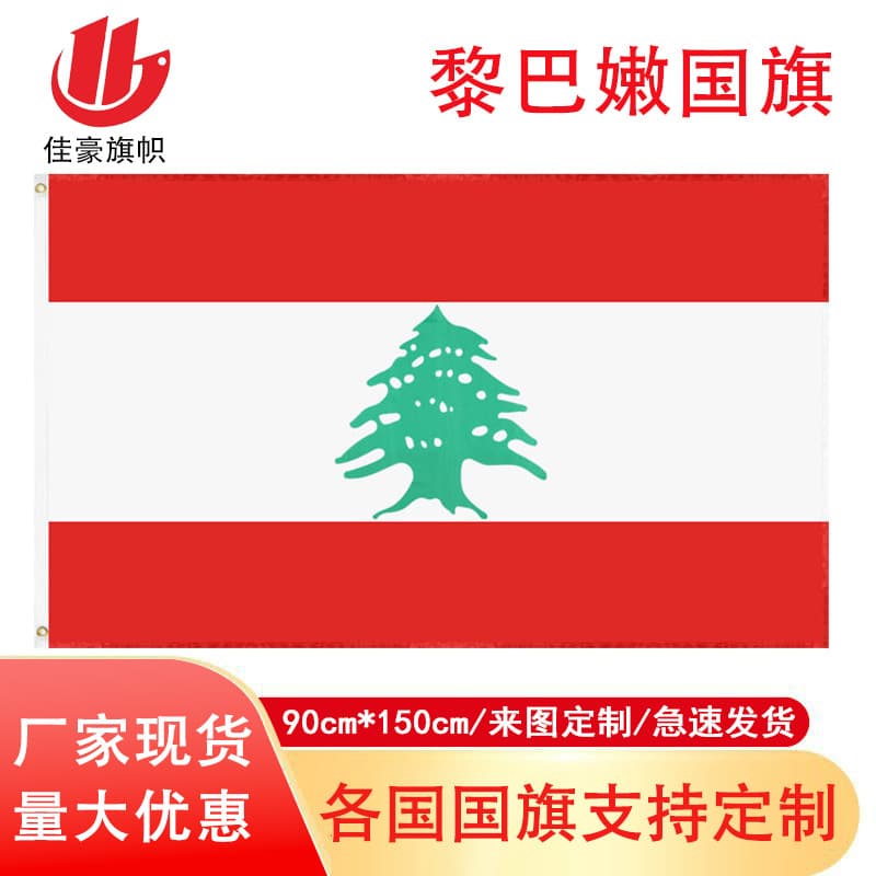 90*150cm Lebanese flag spot wholesale 3*5Ft polyester flag manufacturer Lebanon flag