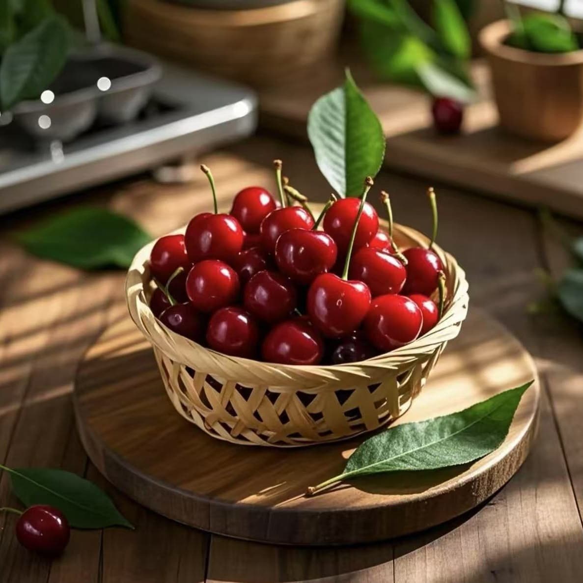 High-simulation cherry, cherry decorative crafts, festive gifts, foam simulated fruit packaging accessories, ornaments, artificial fruits