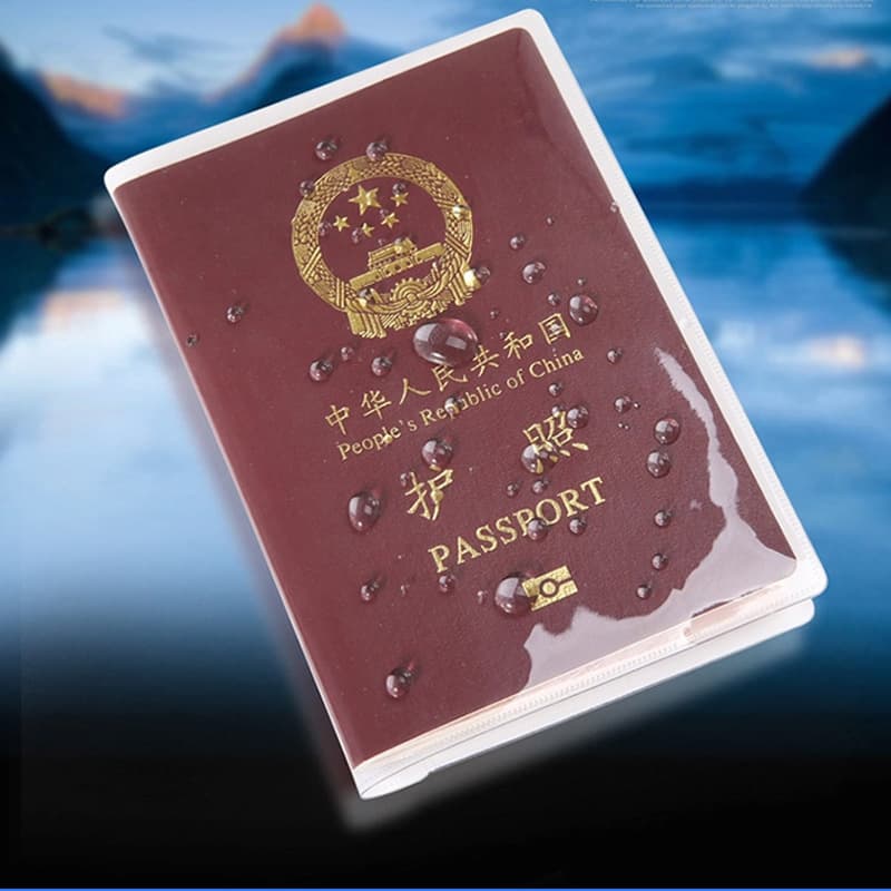 Travel Abroad Multi-Functional Frosted Passport Protectors, Passport Covers with Transparent PVC Waterproof Card Sleeves