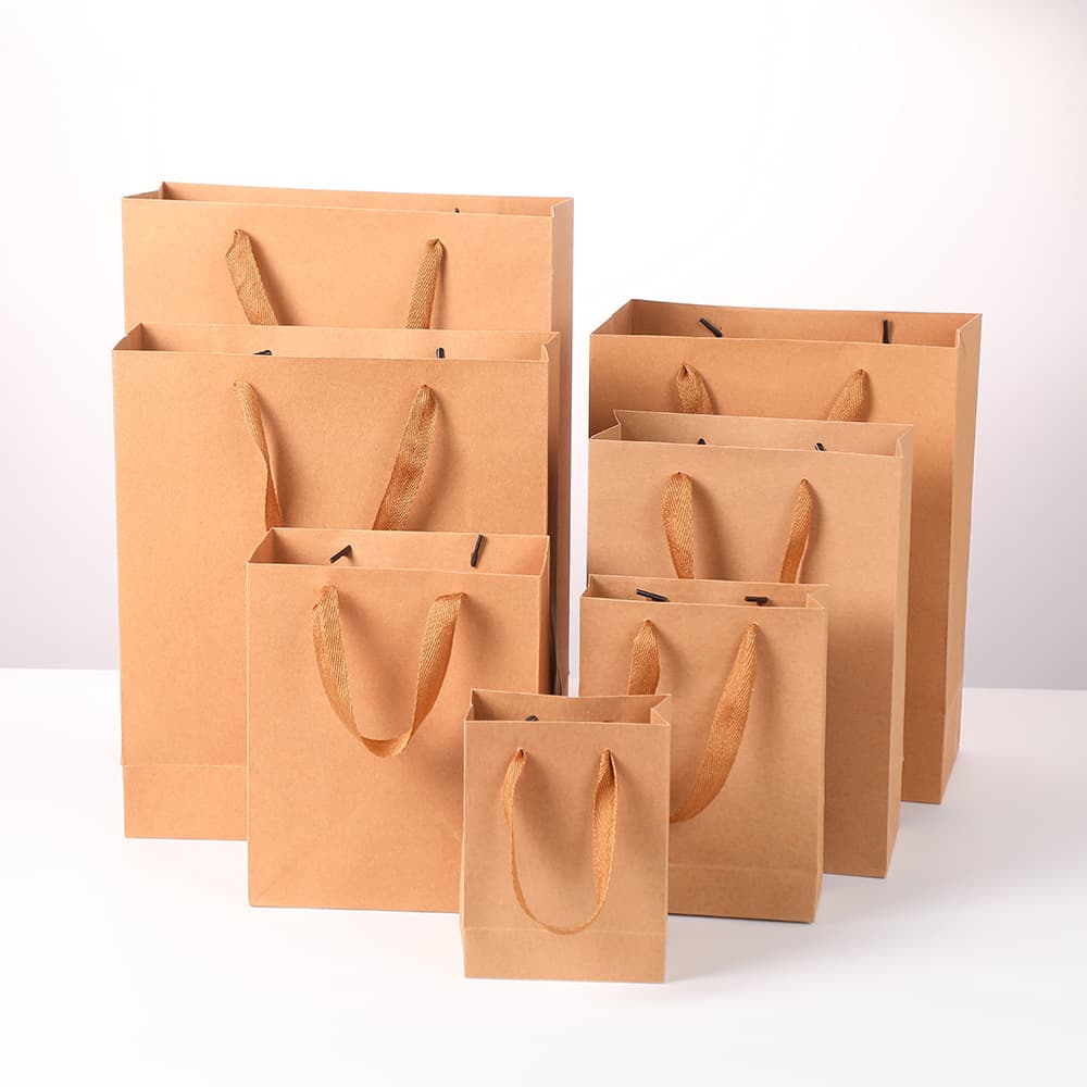 Handbags, kraft paper bags, gift bags, multi-size printed logo, takeaway packaging bags, clothing bags
