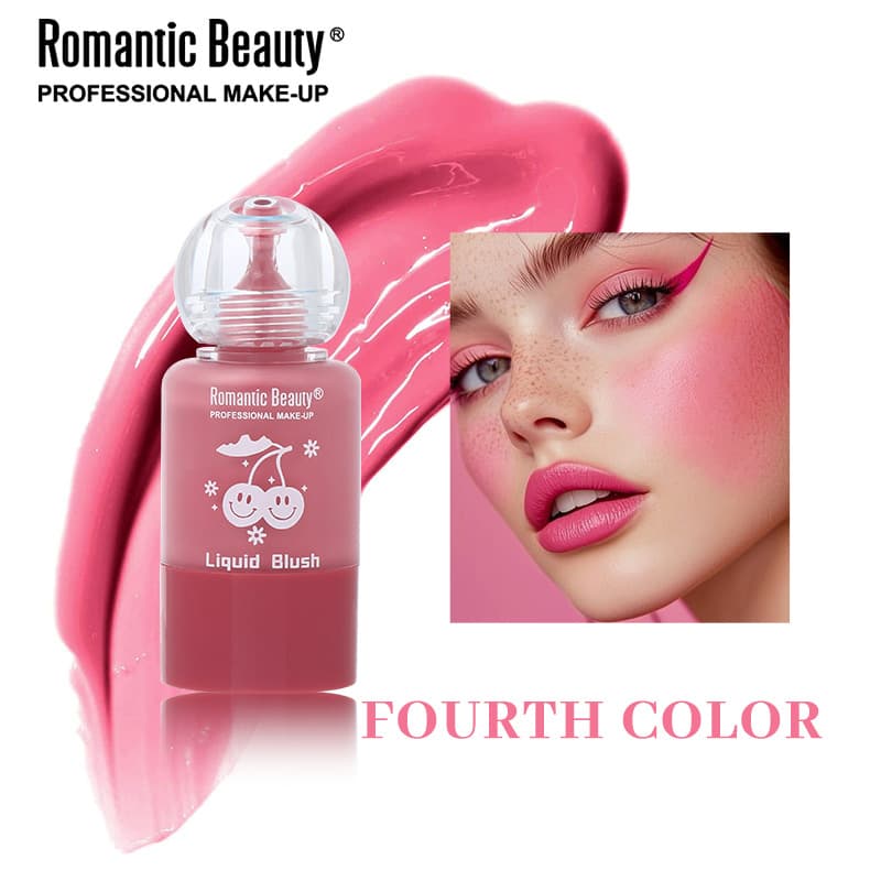 Cross-border Liquid Blush Pink Series Multi-use Shimmer Blush Stick Brightening Matte Rouge Pigmented Long-lasting Natural Makeup
