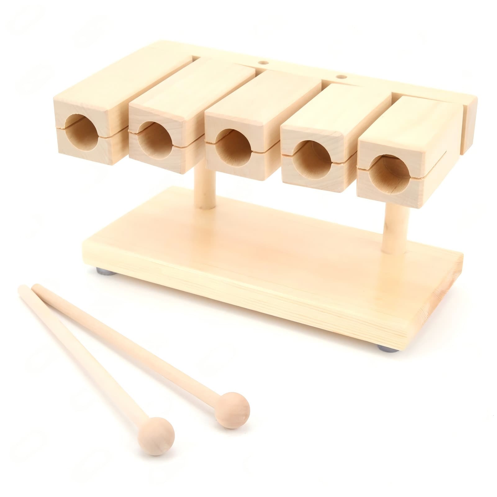 Wooden five-note clapper Orff percussion instrument 5-note square clapper opera clapper music teaching aids wooden fish clapper