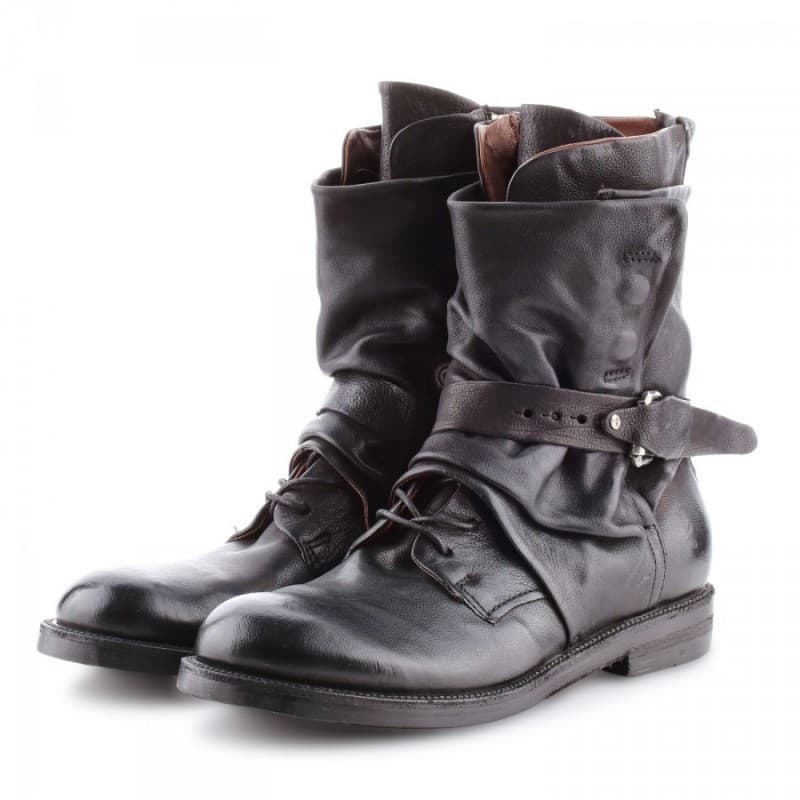 Vintage Versatile Lace-Up Riding Boots 2026 New Square Toe Chunky Heel Western Boots Mid-Calf Motorcycle Boots