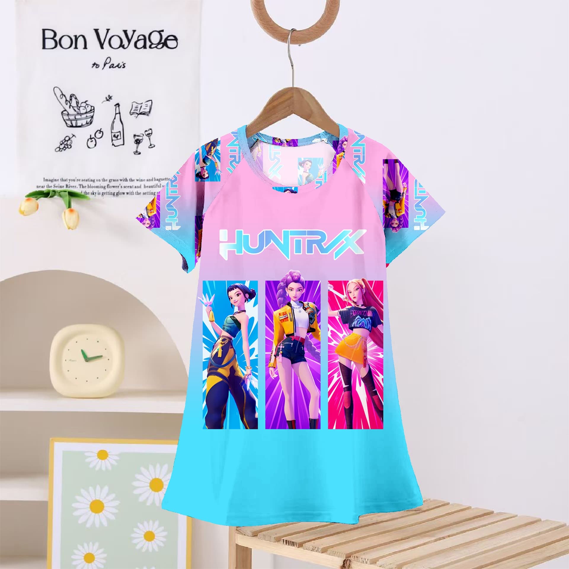 Factory Direct Children's Pajamas Girls Summer Princess Sleep Dress Cartoon Witch Girl Group Thin Dress Wholesale