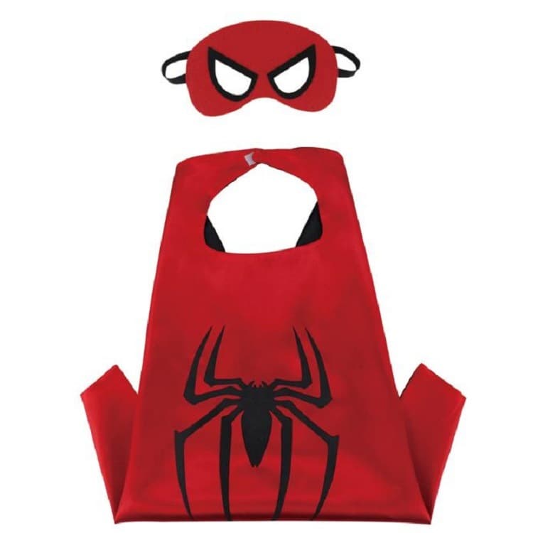 Halloween Satin Superhero Children's Double-Layer Cape Cloak Eye Mask Mask Set Various Colors LOGO