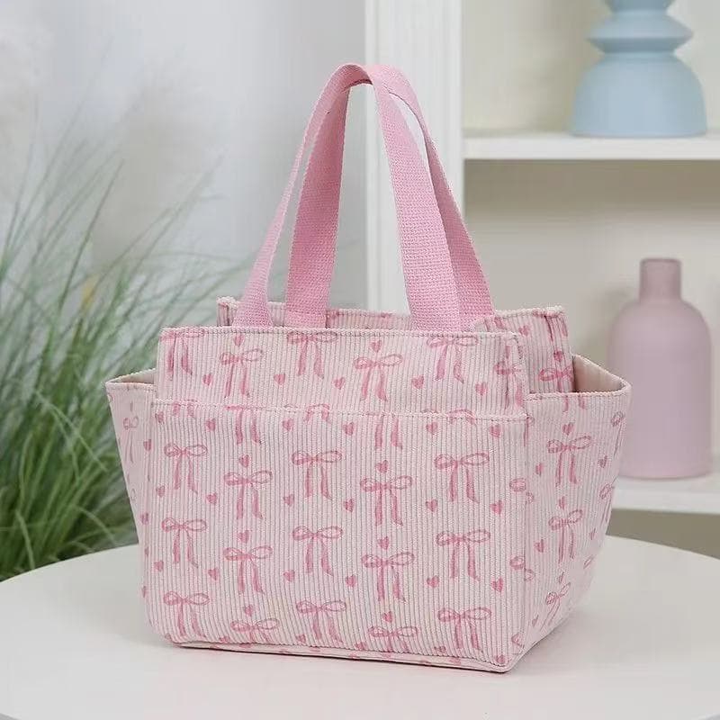 Stylish Forest-Themed High-Appeal Diaper Bag Bow Large Capacity Tote Bag Minimalist Going Out Student Work Lunch Bag