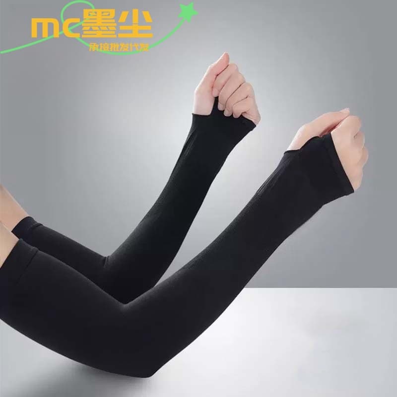 Ice Sleeves for Women Sun Protection Summer Thin Cycling UV Protection Driving Ice Sleeves Solid Color Mosquito Repellent Arm Sleeves Wholesale