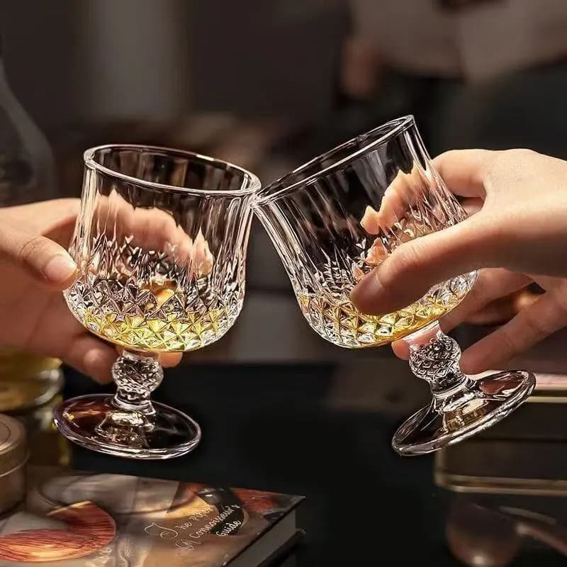 Straight Diamond Red Wine Glass Stemmed Glass Cognac Glass Wine Champagne Glass Whiskey Glass Glass Cup