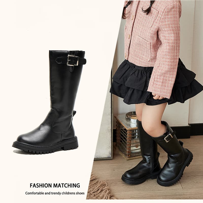 Girls' Over-the-Knee Boots for Autumn and Winter, Fashionable Princess High-Top Boots for Runway and Performance