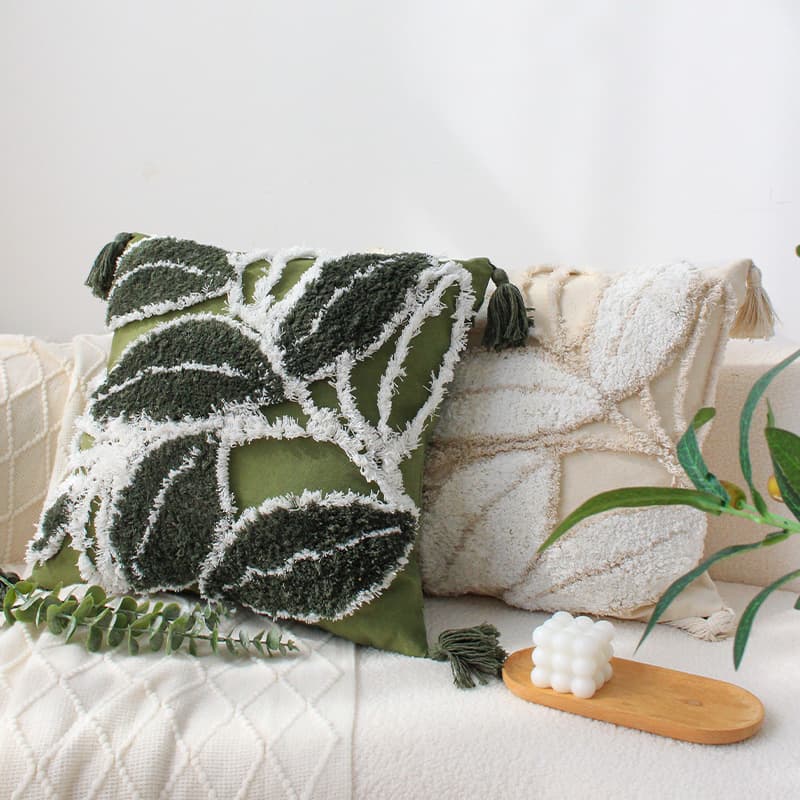 Ins-style Moroccan tufted pillow cover, decorative throw pillow for homestay, living room sofa tassel cushion, removable and washable