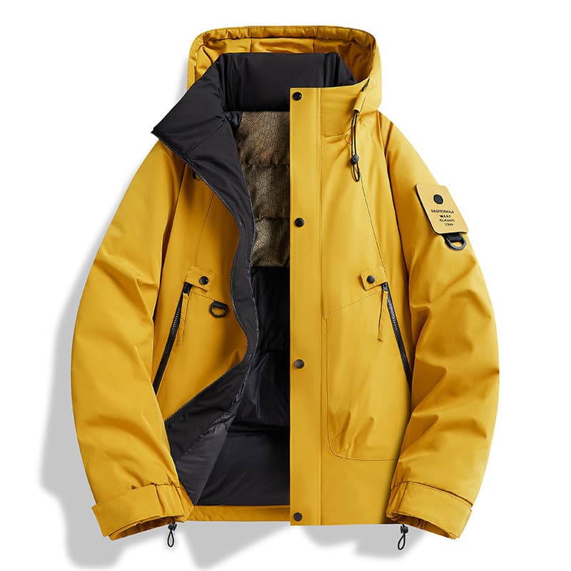 New autumn/winter loose cotton jacket warm casual windbreaker unisex zip waterproof graphene coat