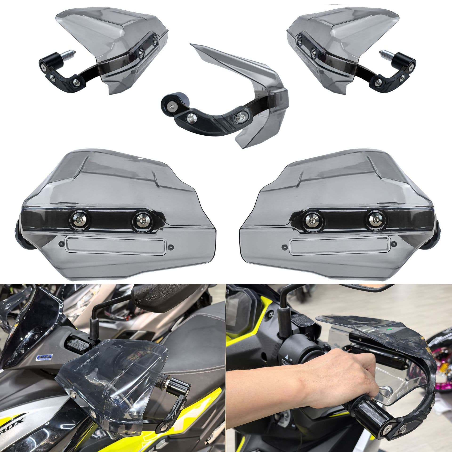Universal hand guard and windshield for motorcycles, electric scooters, enlarged transparent hand guard and windshield modification accessories