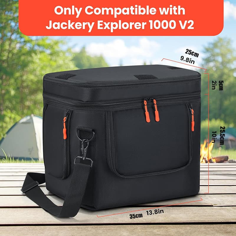 Outdoor Portable Power Storage Bag Camping Adventure Power Station Carrying Case Double Layer Pocket Backpack