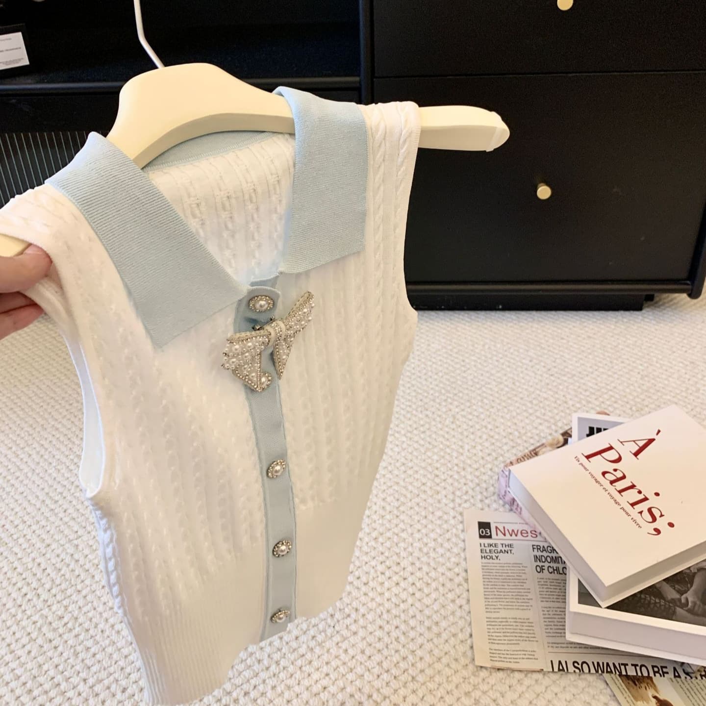 2026 New Summer Style Back Button Slit Sleeveless Knitted Vest Women’s Summer Style Stacked Tops Dropshipping