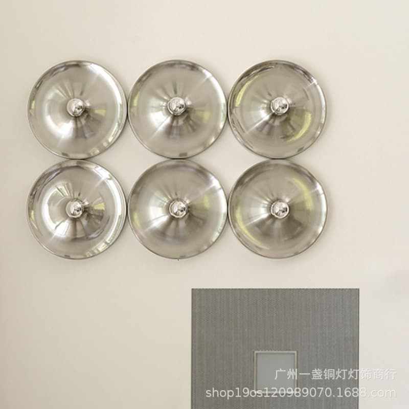 Space Retro UFO Saucer Ceiling Light Bauhaus Mid-Century Living Room Lamp Background Wall Room Decorative Sconce