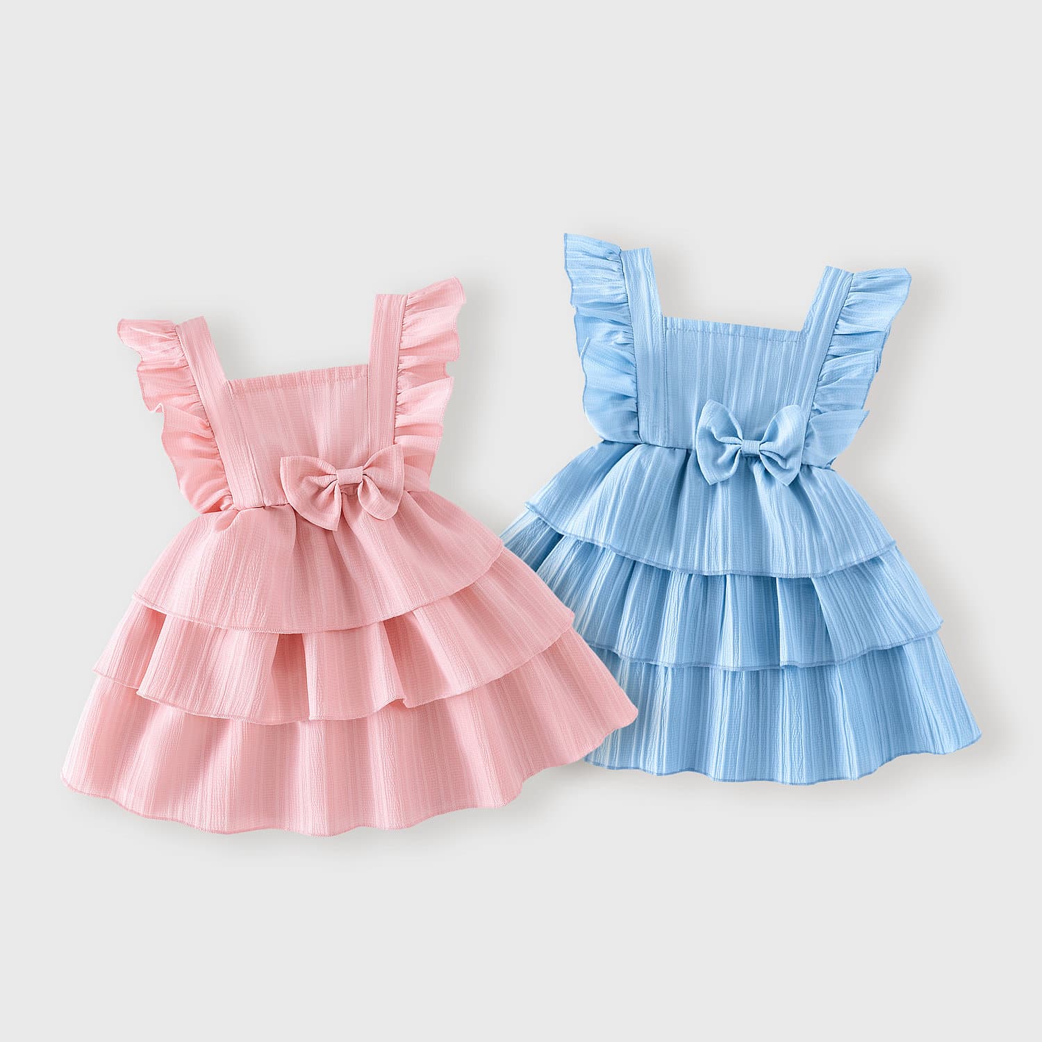 Girls Floral Dress Summer Princess Cake Dress 2026 New Arrival Thin Fabric Export Style