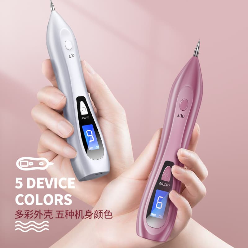 9-Level Salon Mole Device - Adjustable LCD Blue Light White Spot Pen, Home Beauty Spot Treatment
