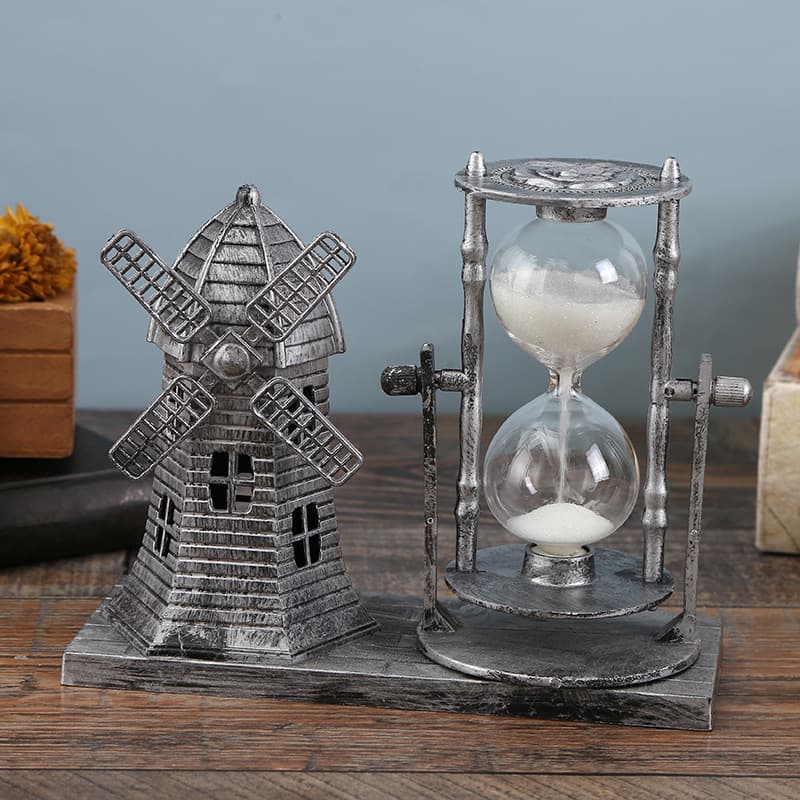 Street Lamp Windmill Night Light Student Office Gift Hourglass Lighthouse Eiffel Tower Craft Wholesale Hourglass Craft