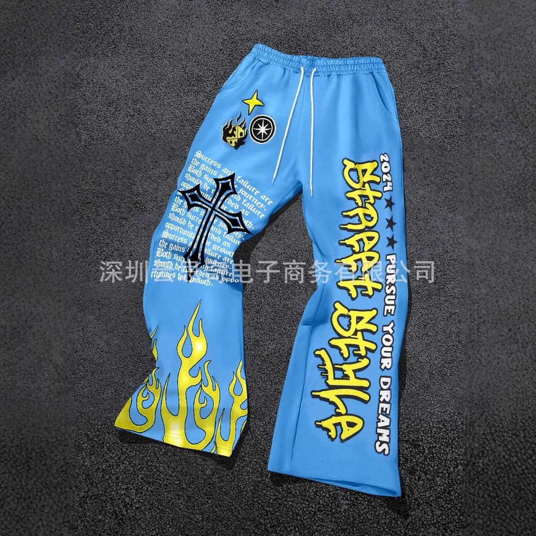 EU-US Cross-Border Amazon New Street Style Y2K Printed Couple Casual Pants Wholesale