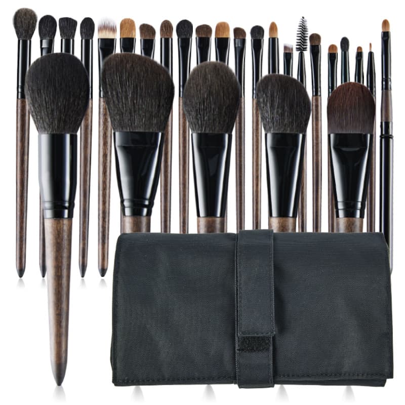 Jinyi Brush 28-Piece Animal Hair Makeup Brush Set, Soft Professional Makeup Artist Brush Set, Makeup Tools Brushes
