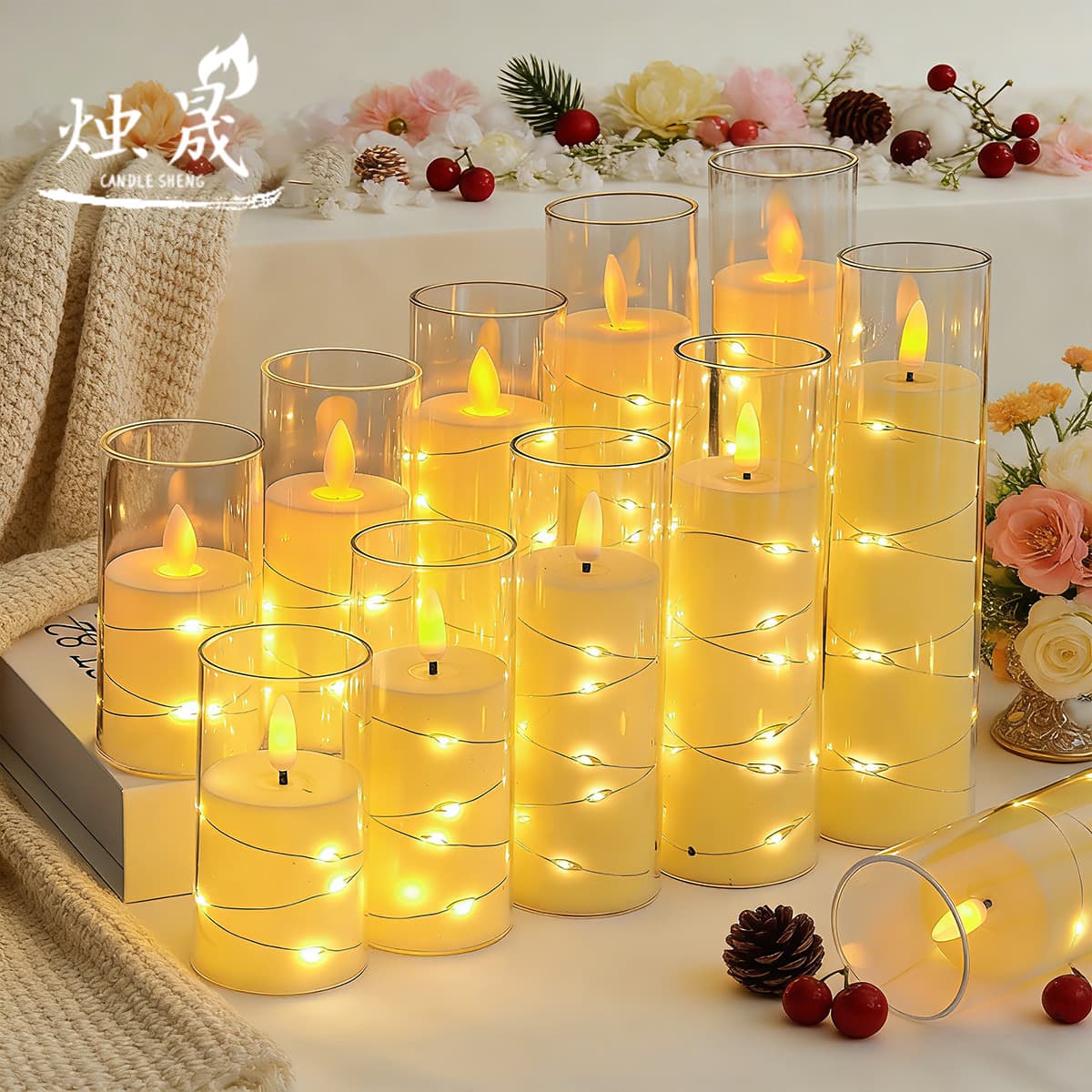 LED Simulation Electronic Candle Light, Wedding Photography Decoration, Romantic Candlelight Birthday Outdoor Atmosphere Light