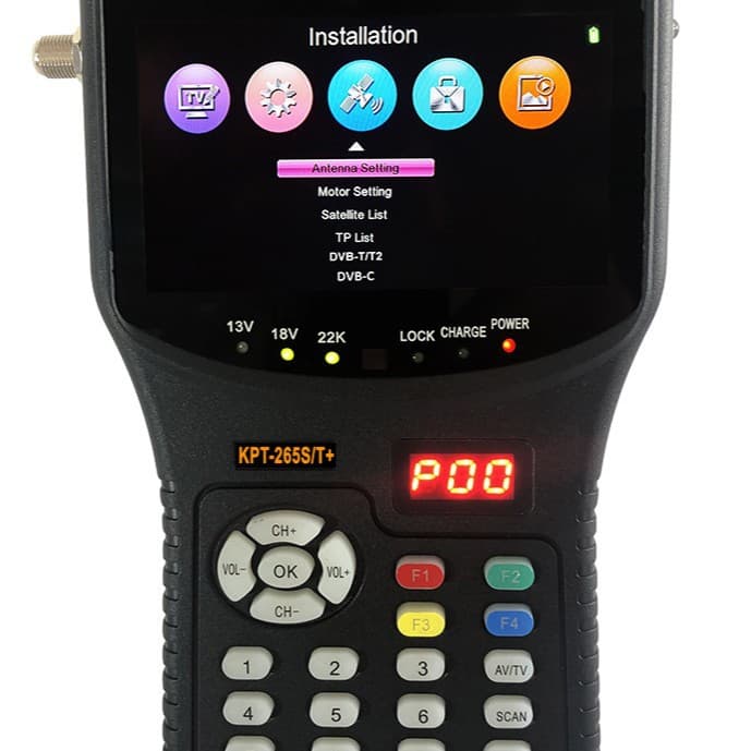 KPT-265ST+ DVB-S2 /T2 /C Satellite Finder Meter Test CCTV