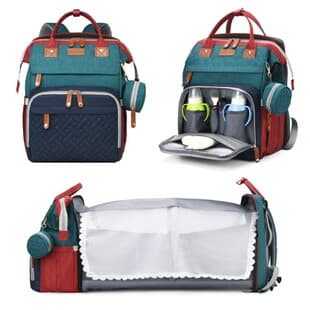 TOP Mom Bag Cross-border Amazon Best Seller with Baby Bassinet Compartment Design Mom Outing Maternity & Baby Bag