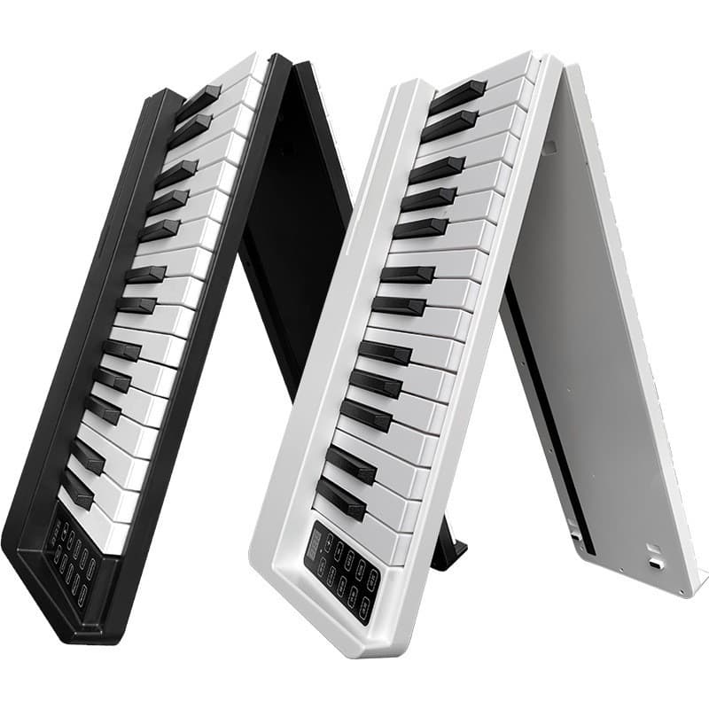 61-key folding piano, MIDI Bluetooth electronic keyboard, suitable for adults, children, beginners, home use, wholesale, portable folding.
